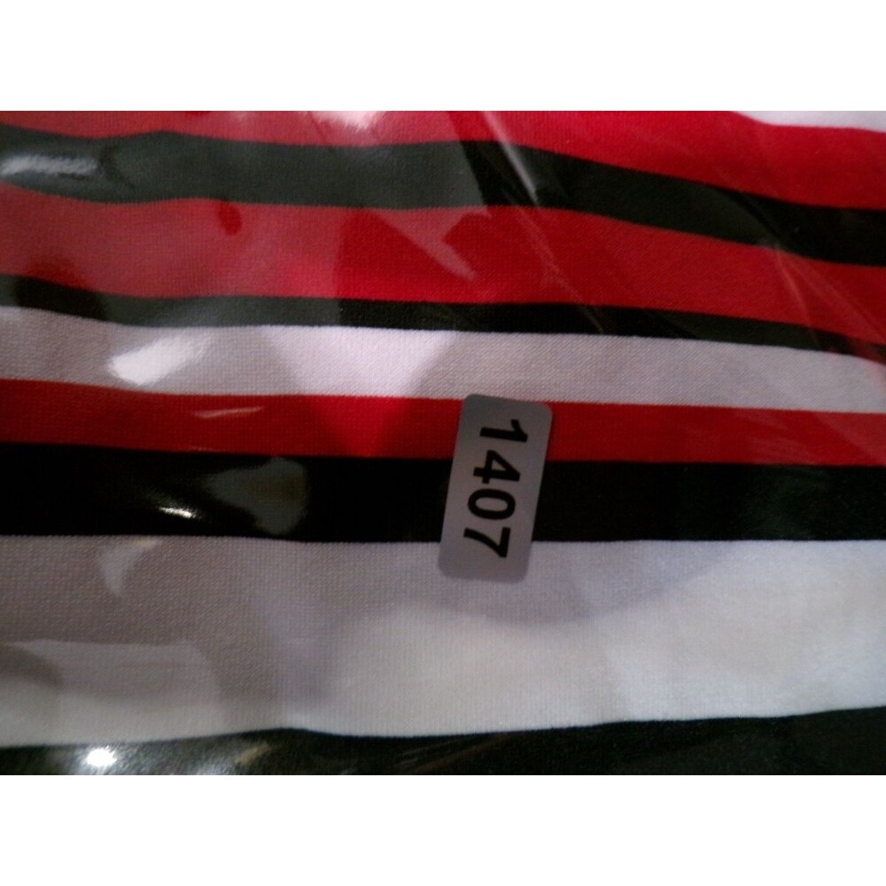 R&K Originals Women's 18 Sleeveless Striped Tank Top Red Black White Knit - Picture 4 of 4